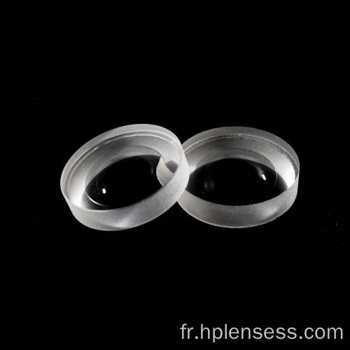 Lentille optique double convexe de 50 mm de diamètre